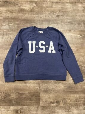 Grayson Threads Navy Blue USA Crewneck Sweatshirt